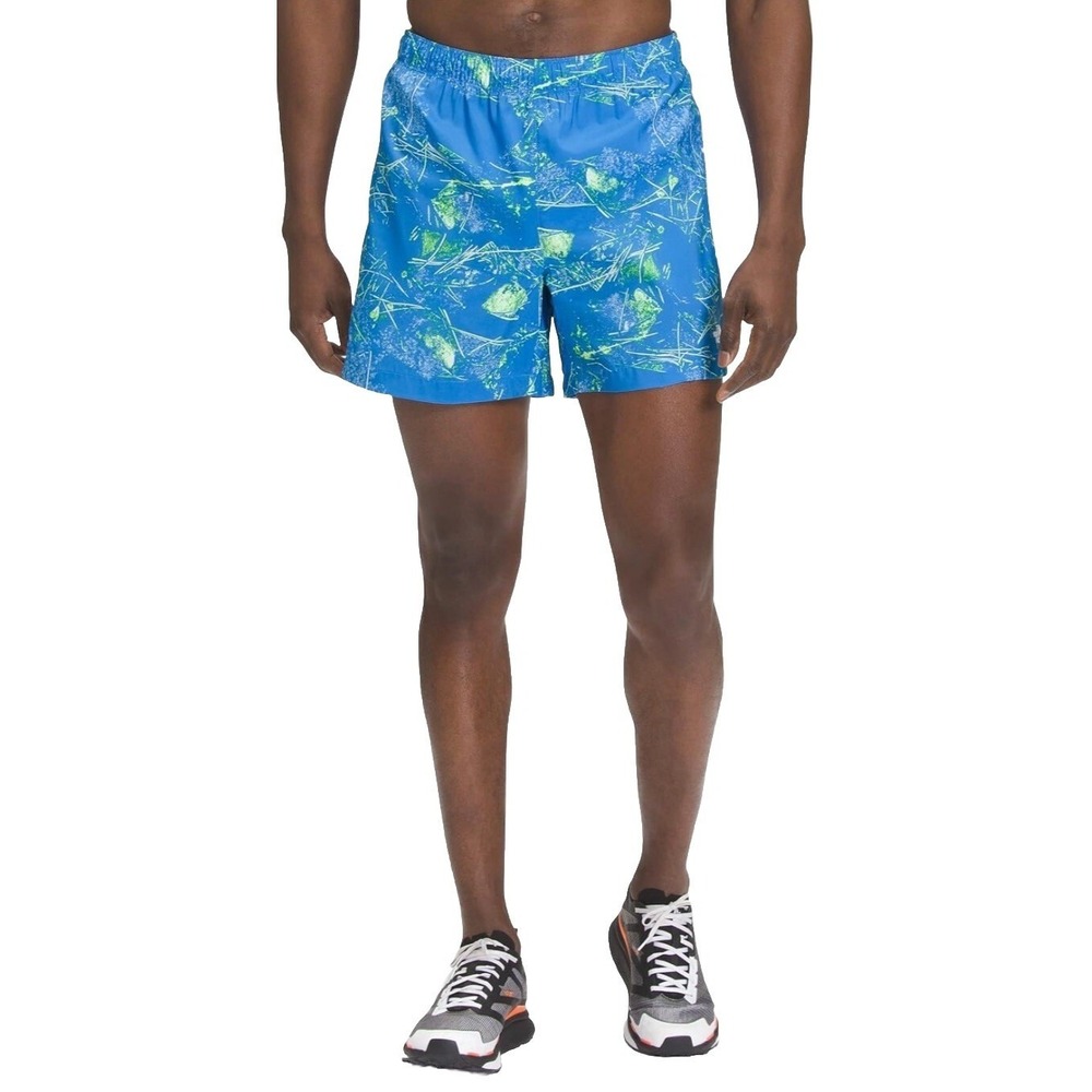 The North Face Men's Elevation Short,súper Sonic Blue Valley Floor Print Small
